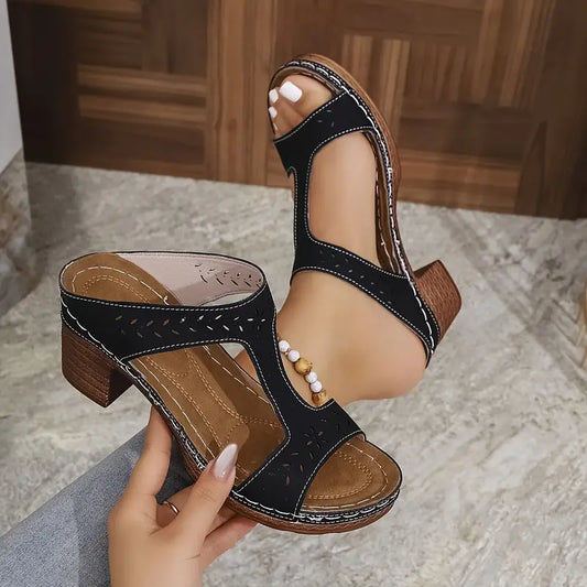 Gertrude | Orthopaedic Sandals with Block Heel