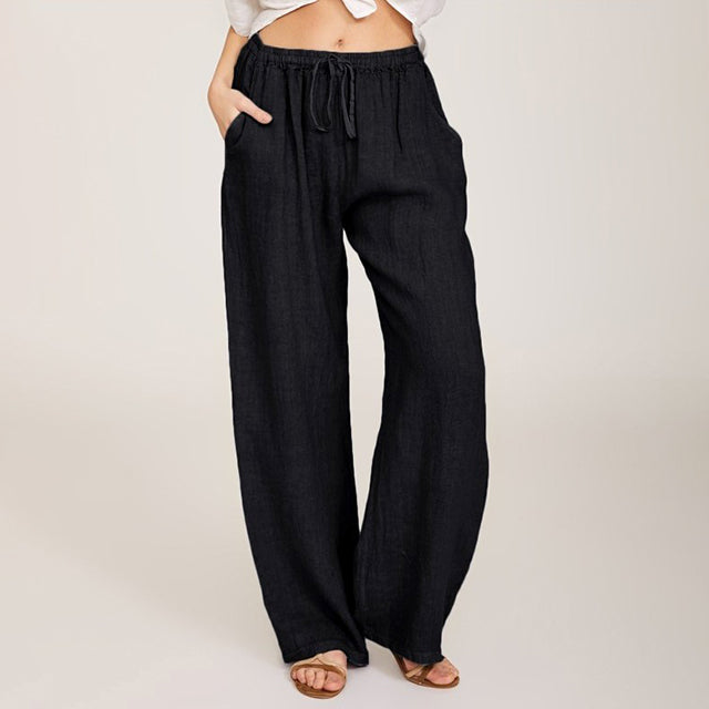Enara | Wide-Leg Pants with Drawstring Waist