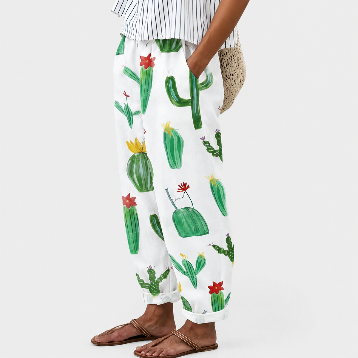 Sabon | Relaxed Pants with Cactus Print