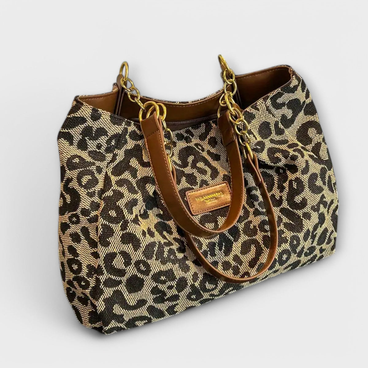 Gretel | Leopard Print Canvas Shopper