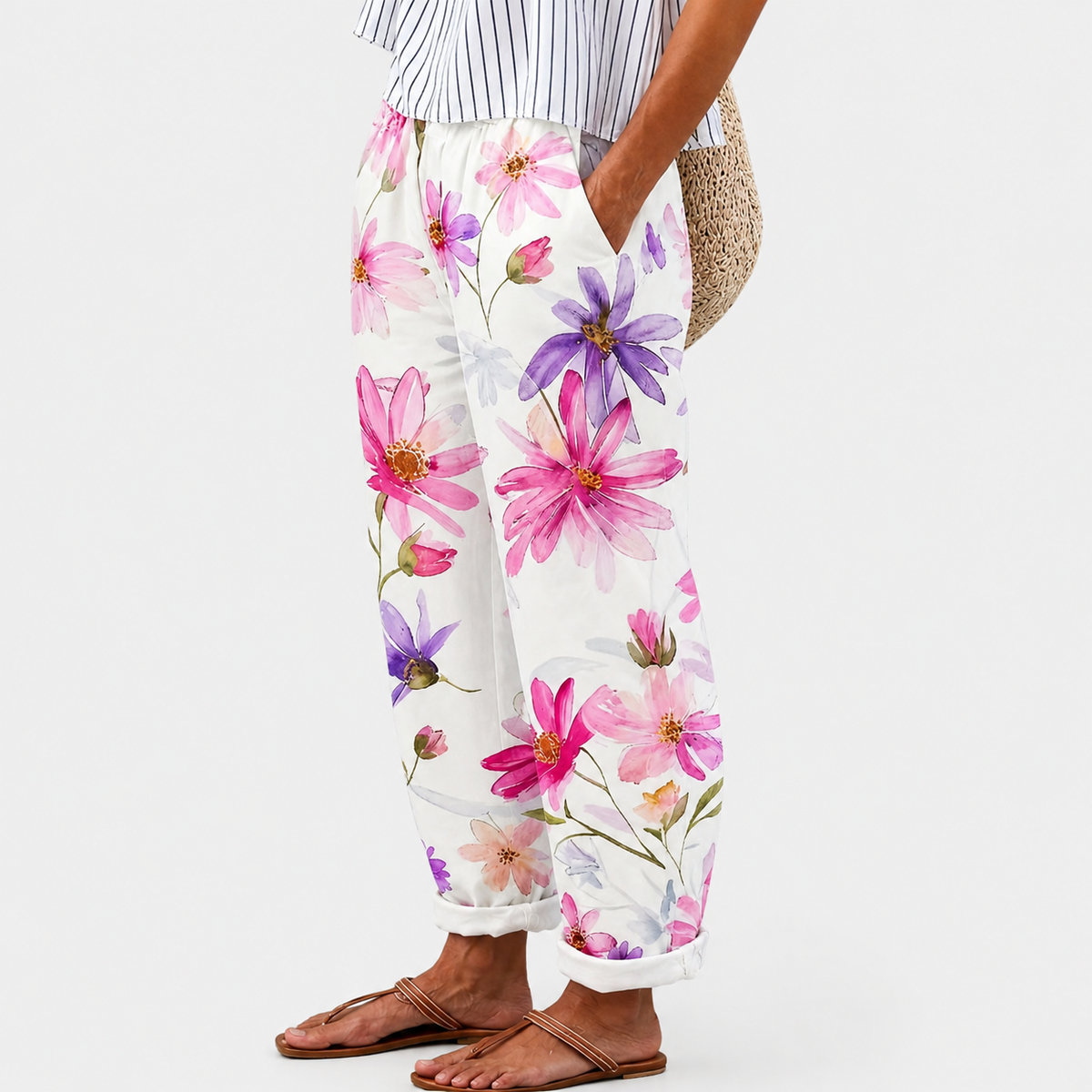Kareen | Wide-Leg Floral Print Relaxed Pants