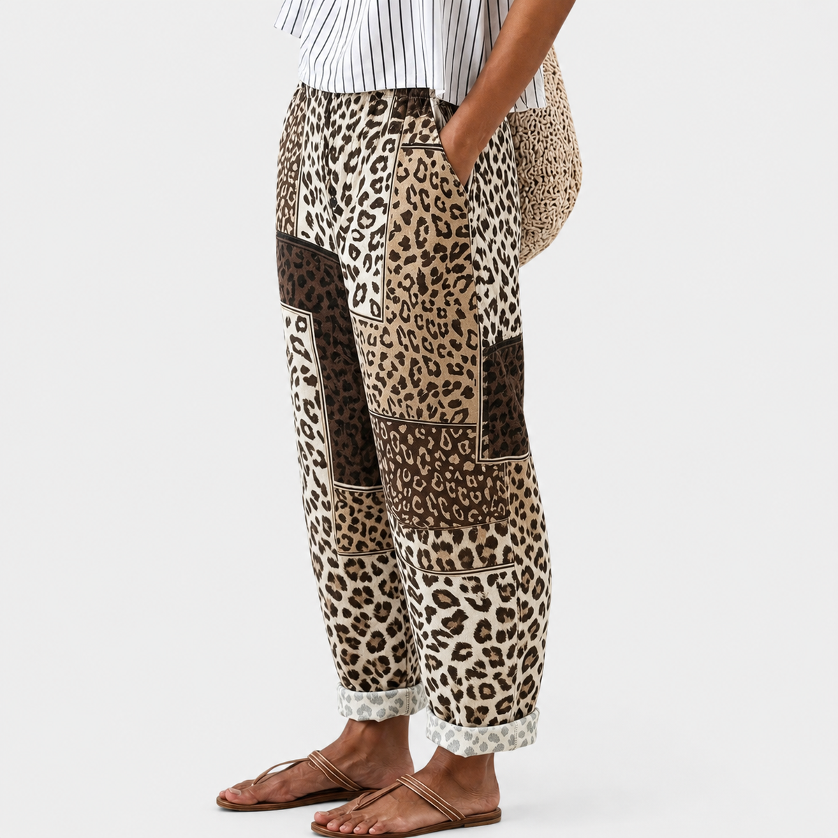 Leia | Subtle Animal Print Relaxed Pants