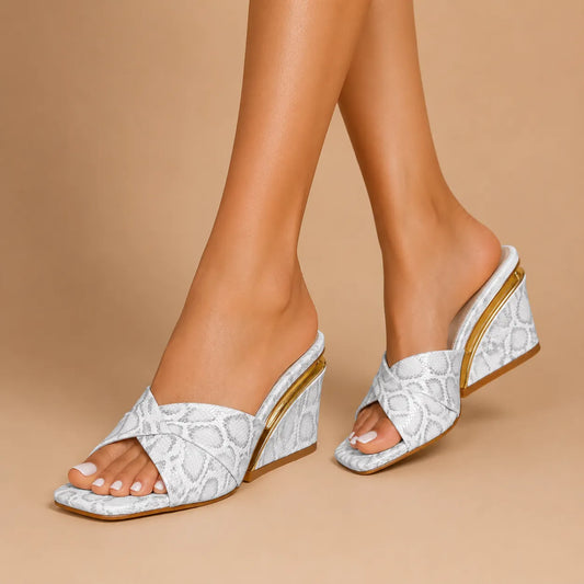 Sonja | Chic Sandals for Women with Reptile Print