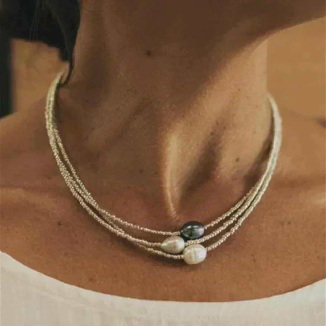Eleanor | Antique Pearl-Effect Necklace