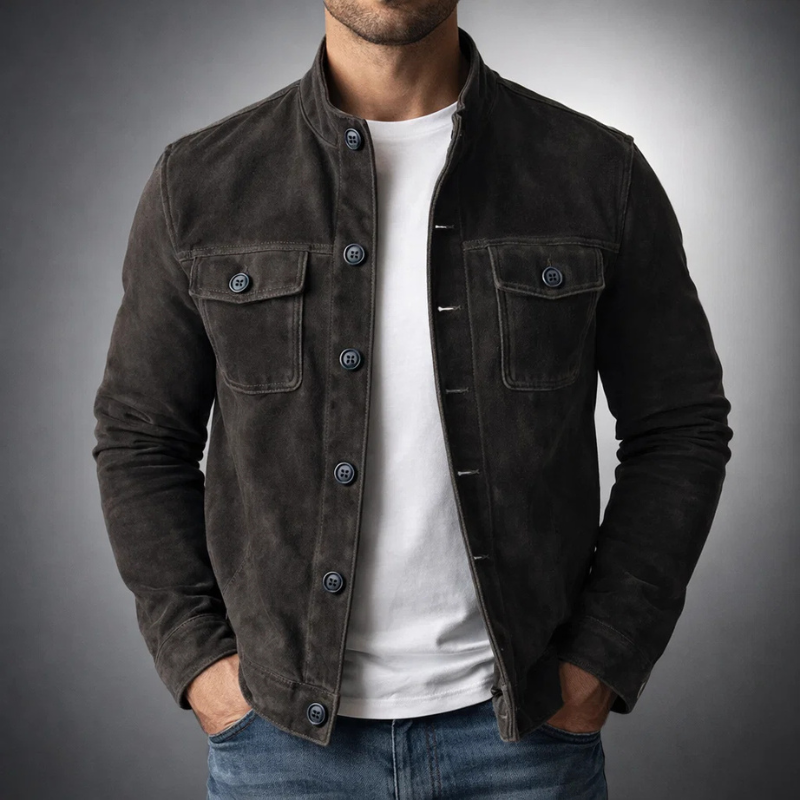 Miles | Elegant Suede-Look Jacket for Men