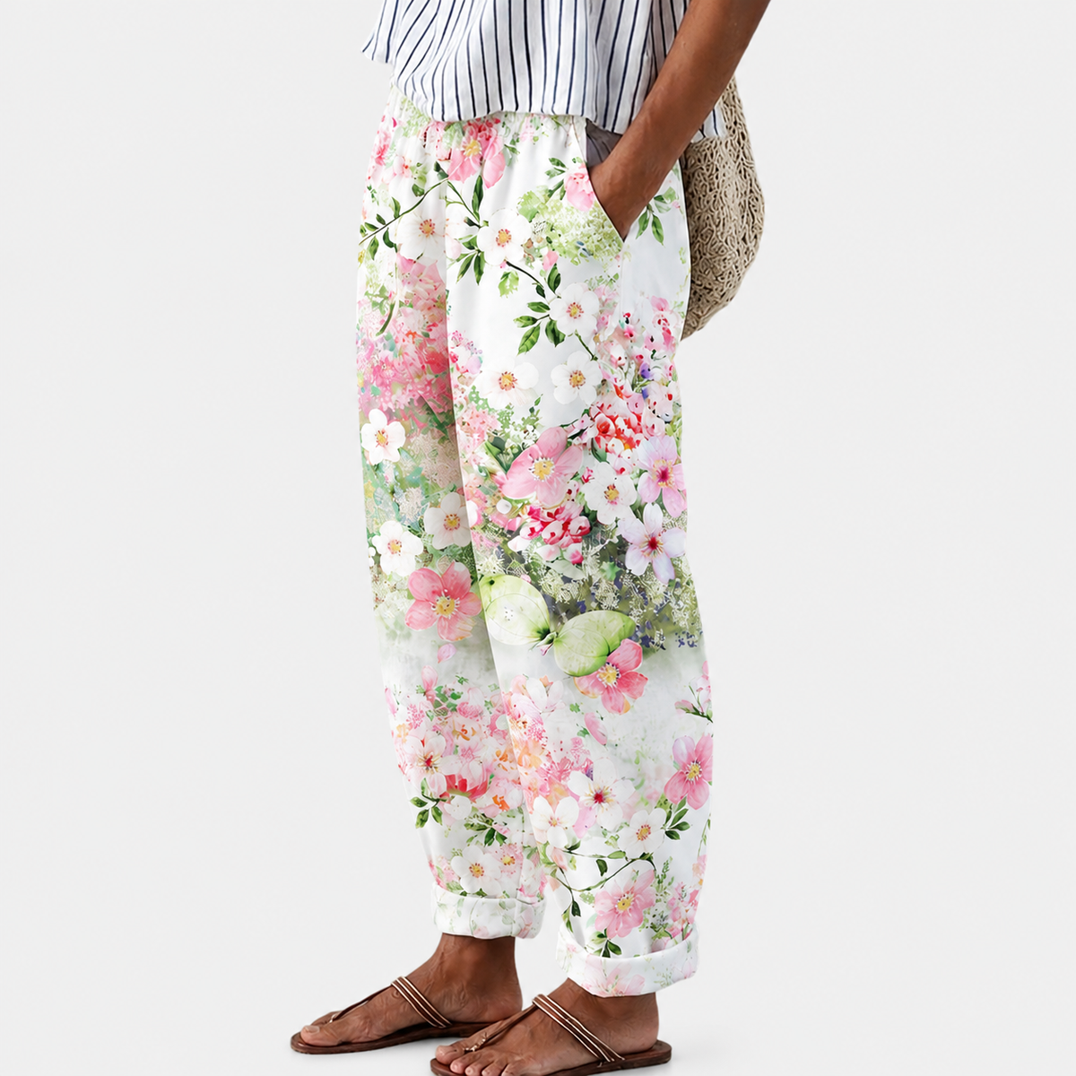 Hana | Floral Print Relaxed Pants