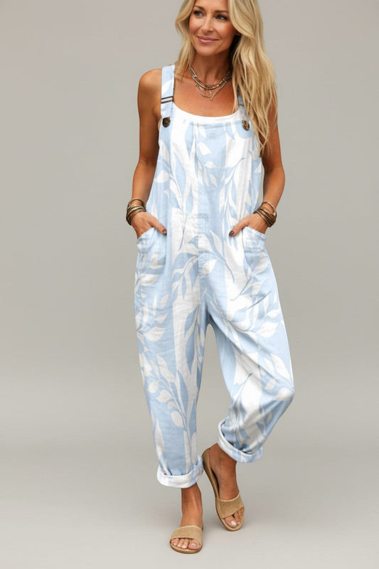 Santorini Bay | Relaxed Wide-Leg Overalls