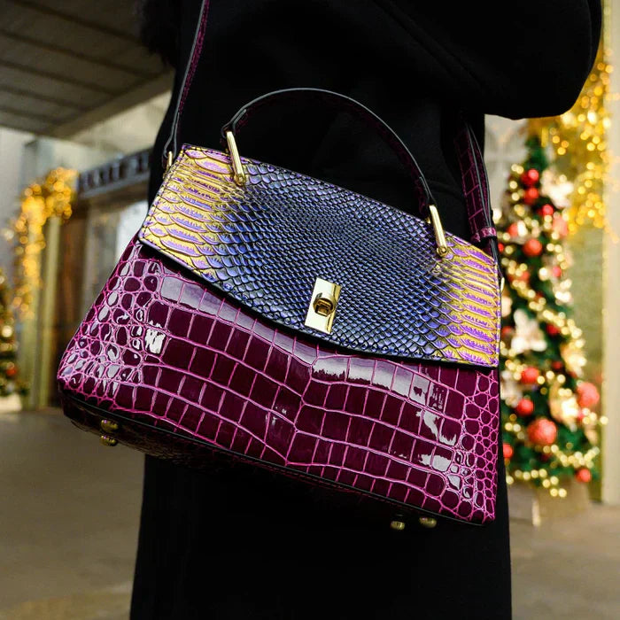 Christa | Crocelle Snake-Print Handbag