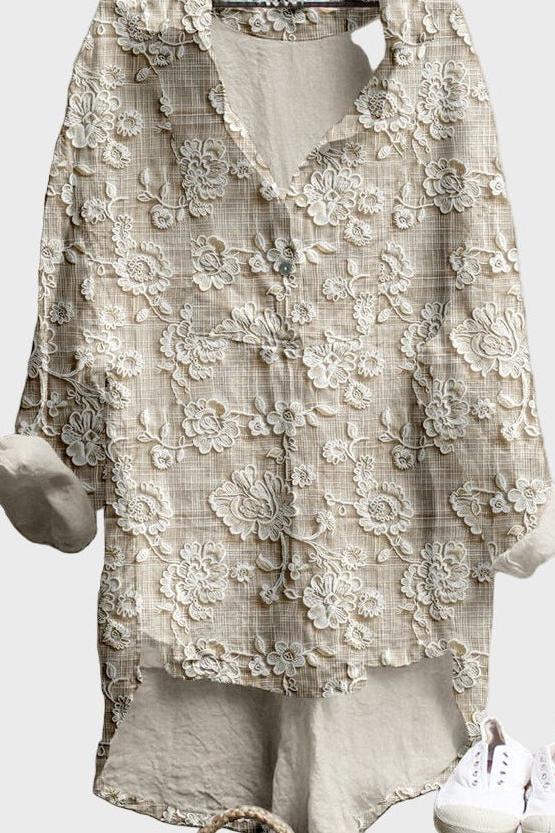 Kirstin Floral Boho Print Blouse for Women