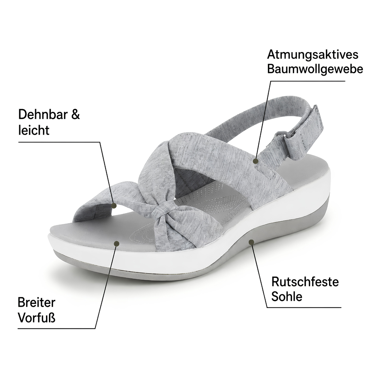 Gerry | Orthopaedic Comfort Sandals with Fabric Straps
