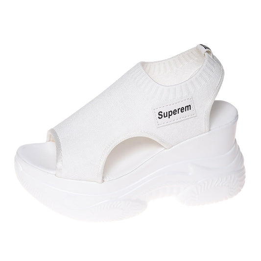 Hertha | Fashionable Sport Sandals with High Heel and Chunky Sole