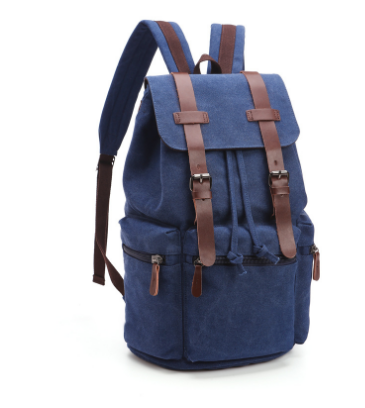 Blue Mountains waxed canvas backpack in Blue — Beverley Lane