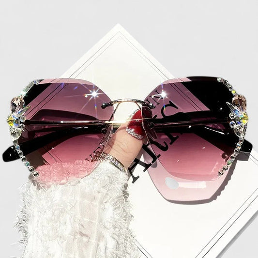 Elfrida | Rhinestone Frameless Sunglasses