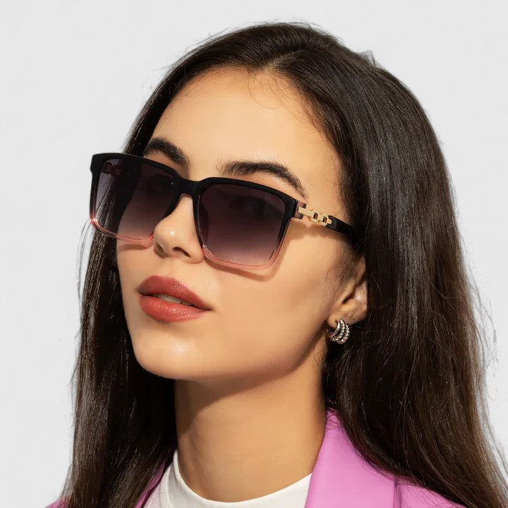 Emma | Chain-Detail Square Sunglasses