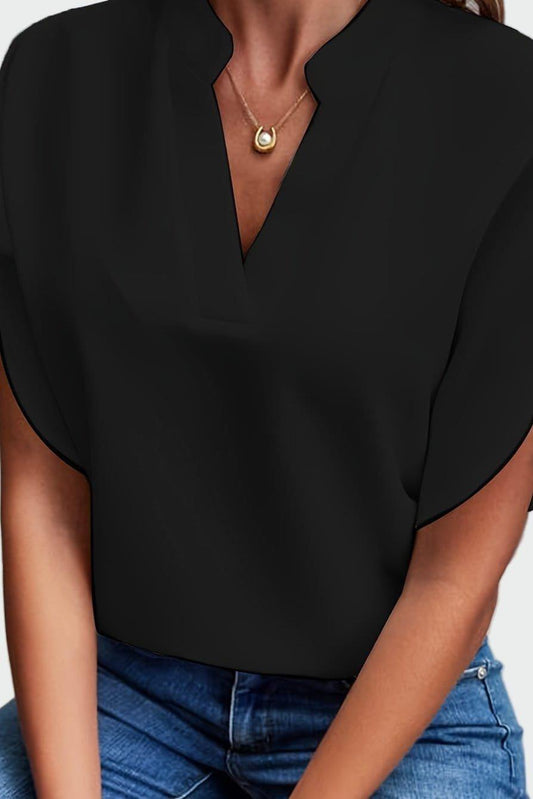Stine V-Neck Boho Print Blouse for Women
