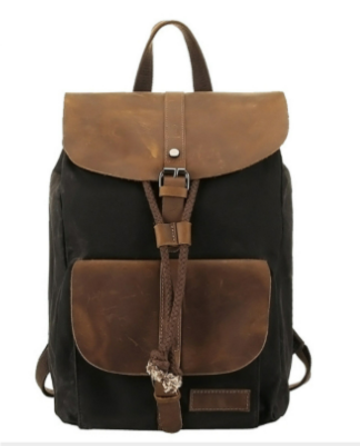 Dunedin waxed canvas backpack in Black — Beverley Lane
