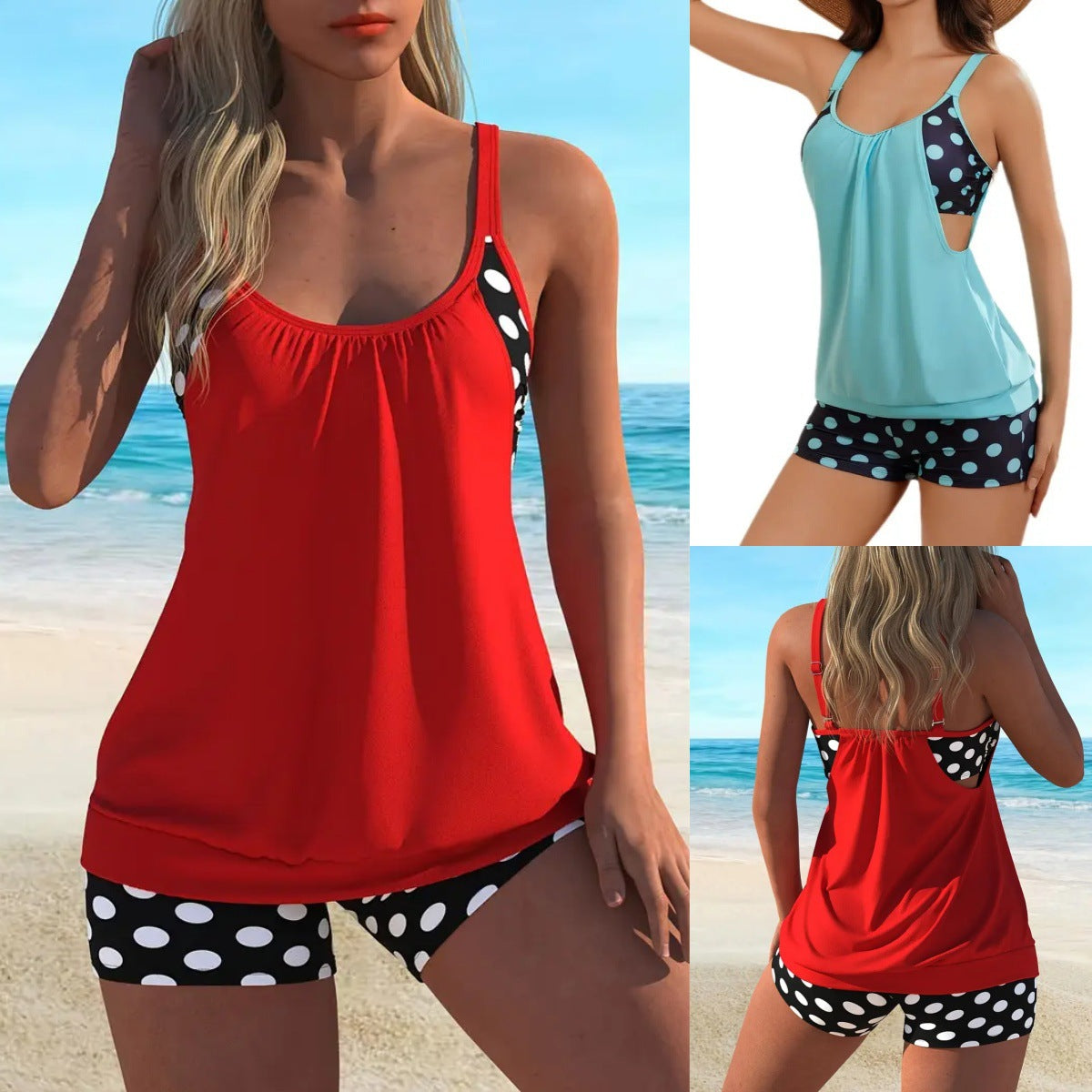 Bobbie | Two-Piece Tankini for Women with Polka Dot Pattern