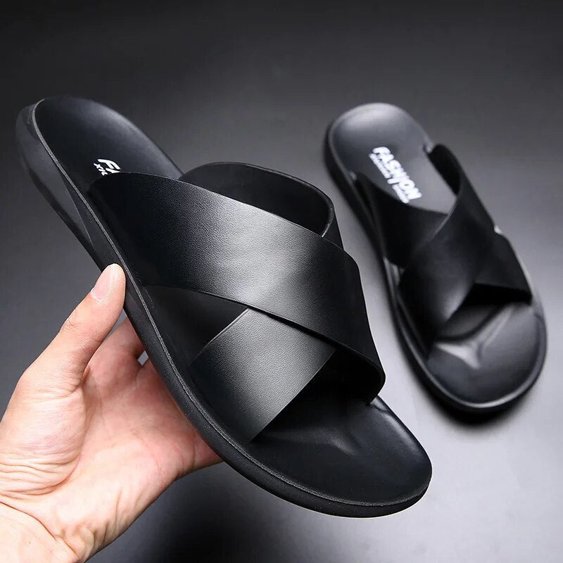 Karen | Non-Slip Faux Leather Sandals
