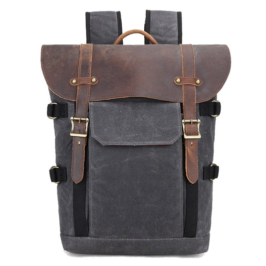 Kangaroo Island waxed canvas camera backpack in Dark Grey — Beverley Lane