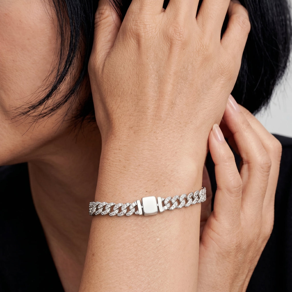 Astrid | Crystal Cuban Link Bracelet