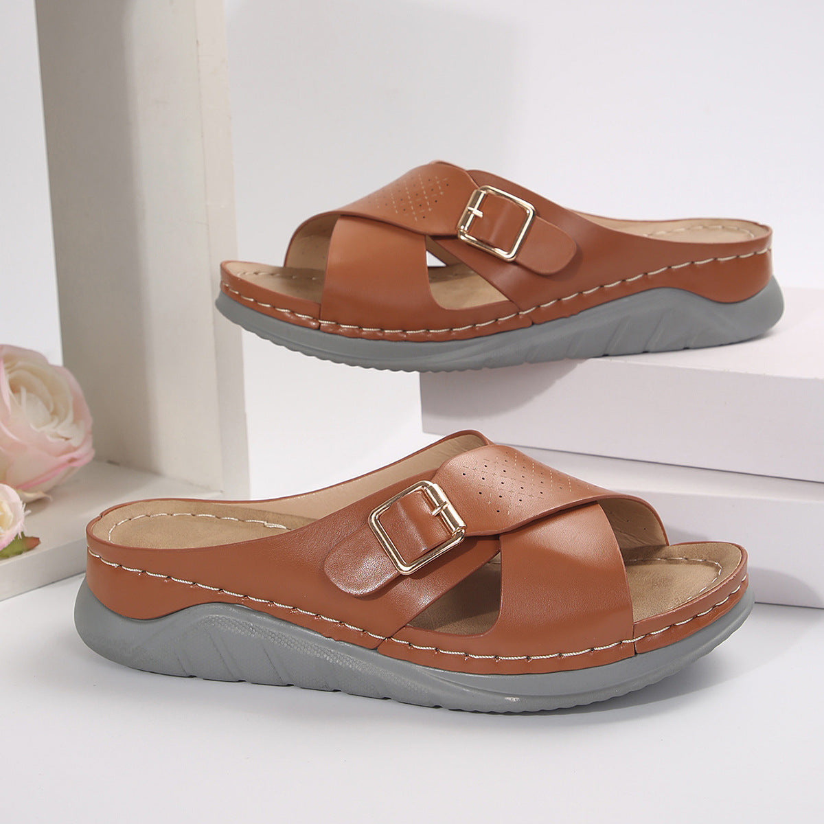 Katrina | Comfortable Orthopaedic Slippers in Quality Faux Leather