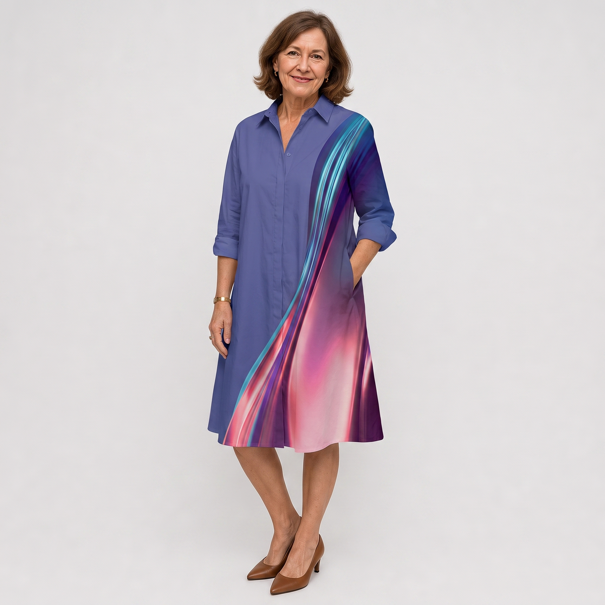 Sonja | Flowing Shirt Dress in Timeless Style
