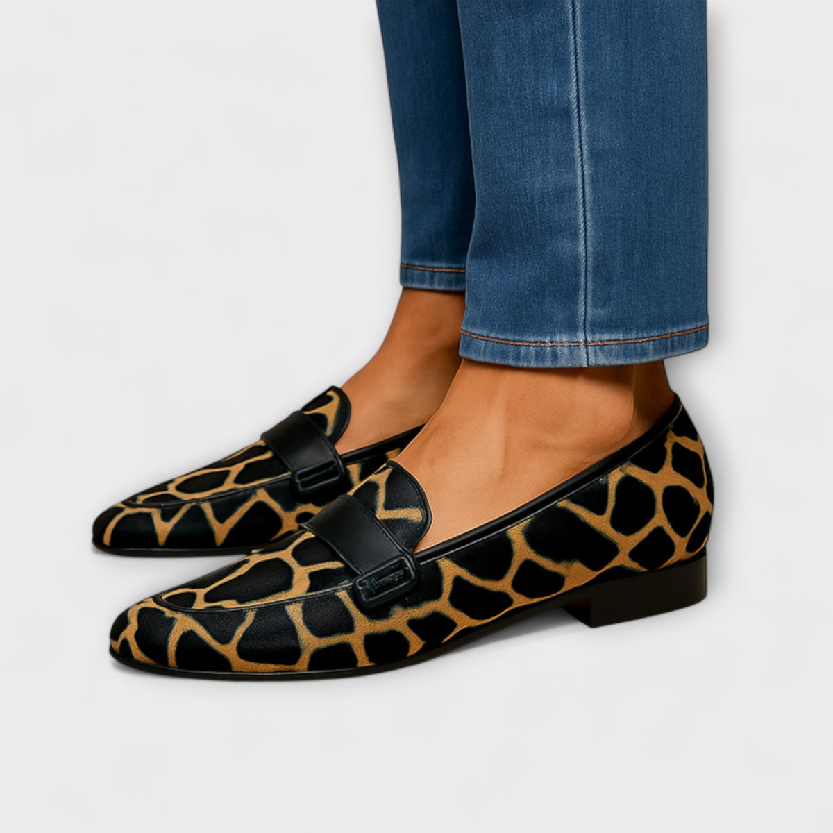 Ngaio Women's Animal Print Strap Loafers