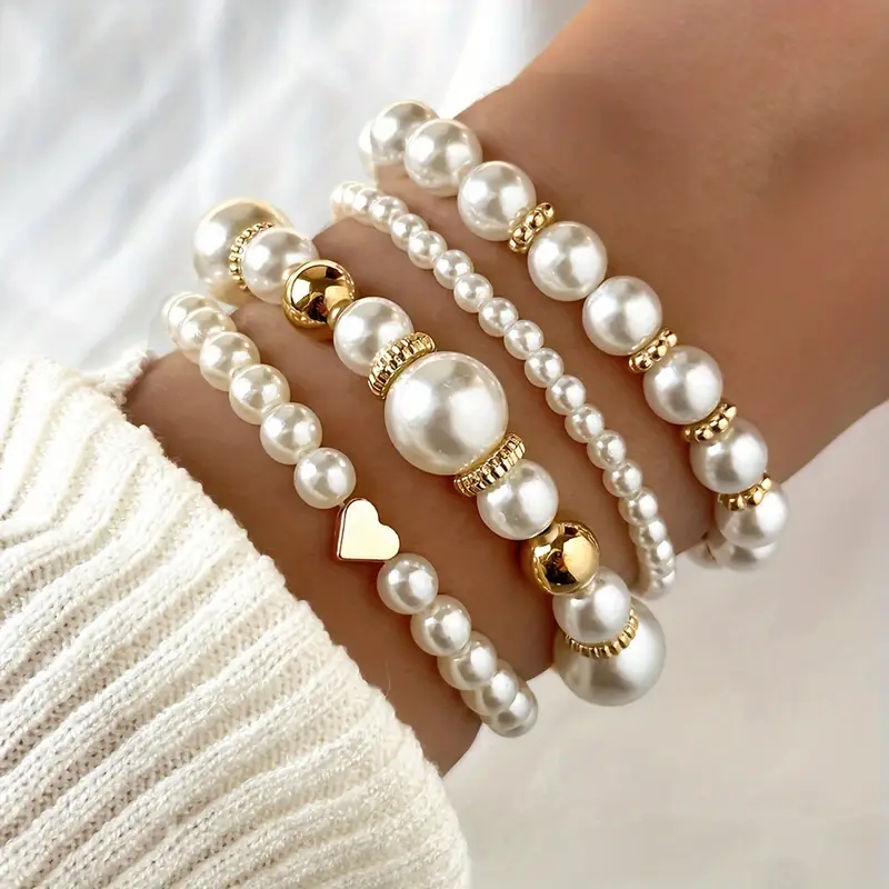Claudia | Pearl-Effect Bracelet Set for Eternity