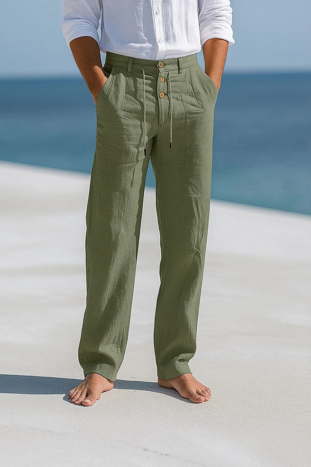 Silvan | Leichte Sommerhose in Leinenoptik
