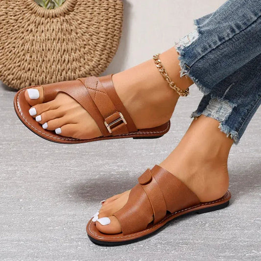 Katherine | Premium Orthopaedic Sandals in Faux Leather