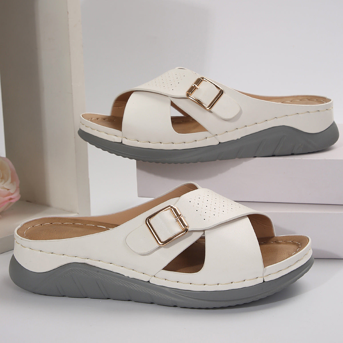 Katrina | Comfortable Orthopaedic Slippers in Quality Faux Leather