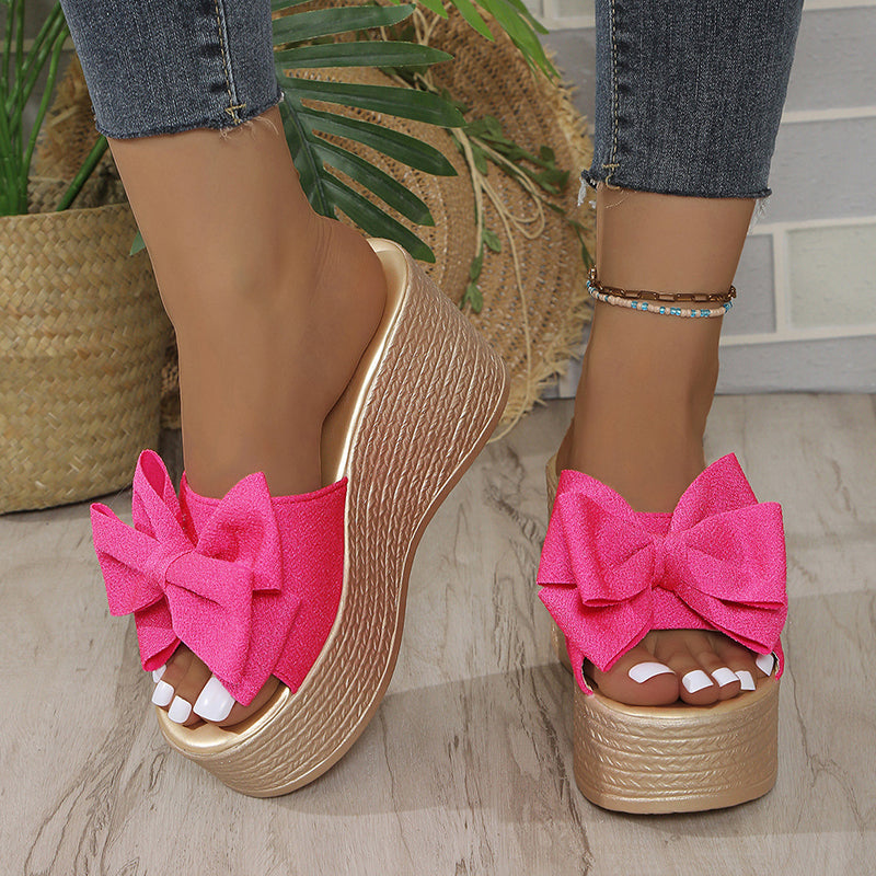 Zoe | Wedge Sandals with Bow Detail for Women