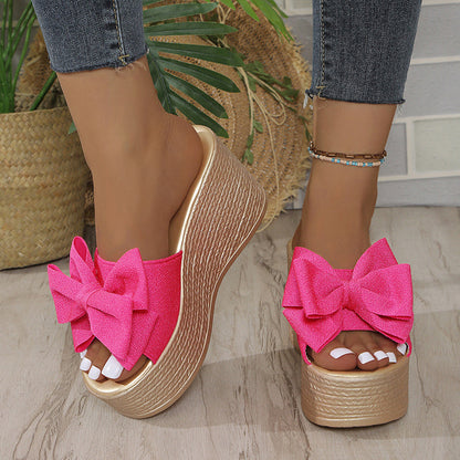Zoe | Wedge Sandals with Bow Detail for Women