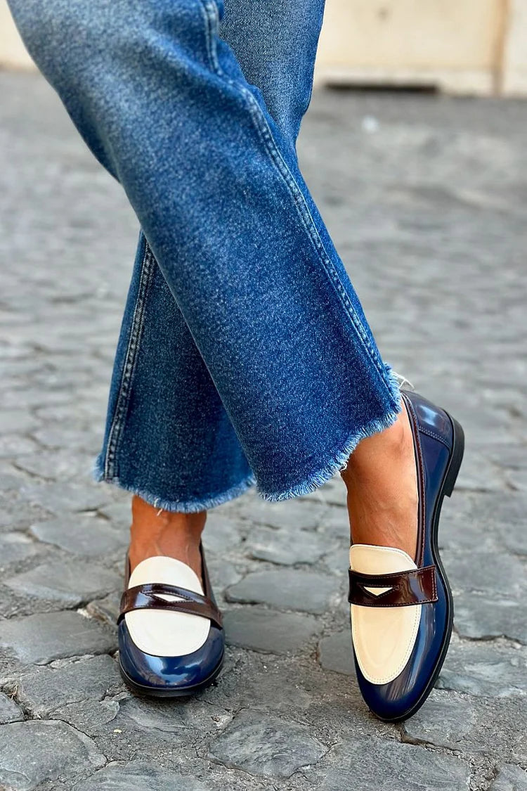 Clare Women's Navy Blue Loafers