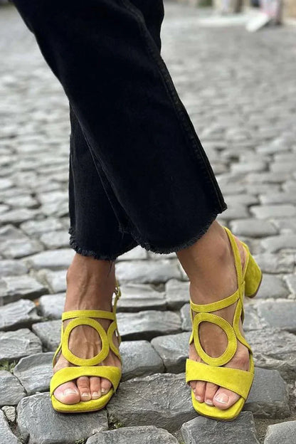Patricia | Stylish Heeled Sandals with Suede-Look Finish