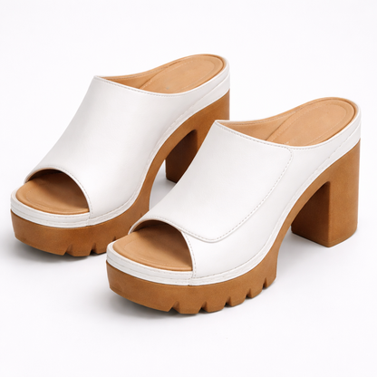 Mia | Stylish Heeled Sandals with Soft Faux Leather Look