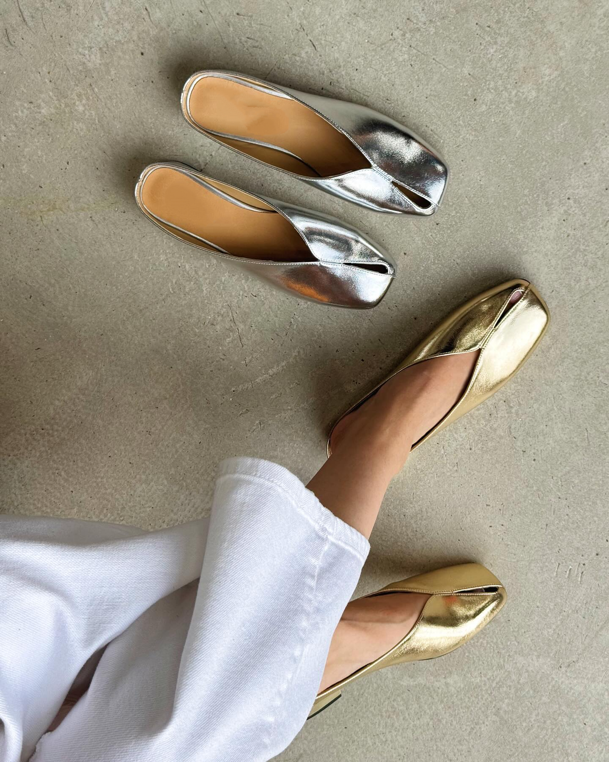 Hannah | Modern Sandals for Women in Metallic Finish