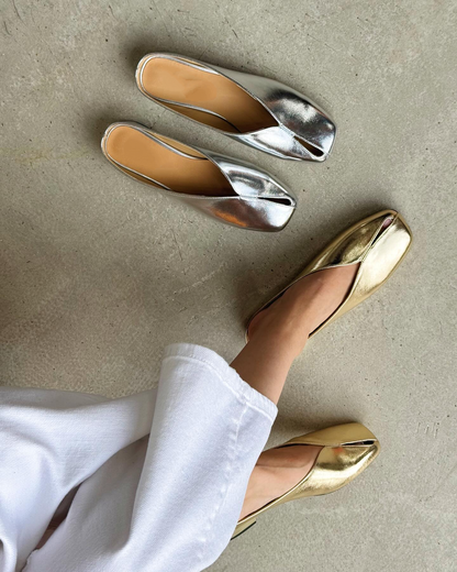 Hannah | Modern Sandals for Women in Metallic Finish