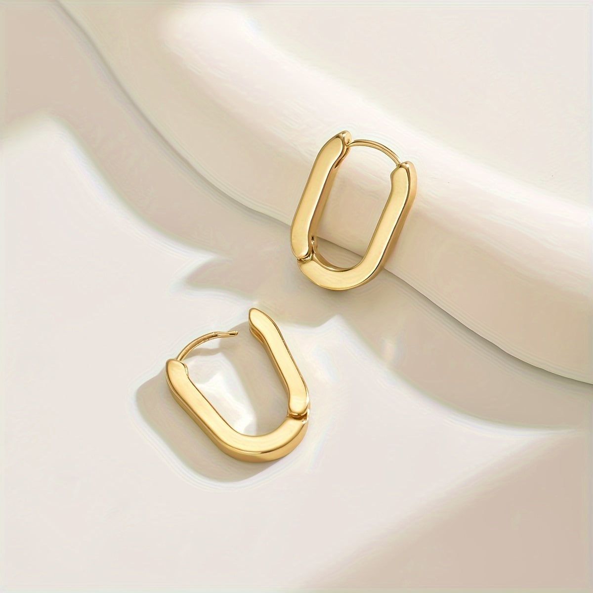 Brigitte | Modern Geometric Hoop Earrings