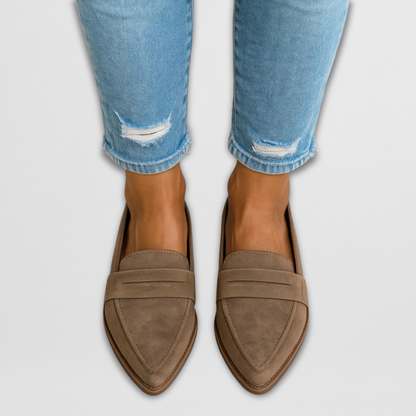 Olivia Women's Pointed Toe Suede Loafers