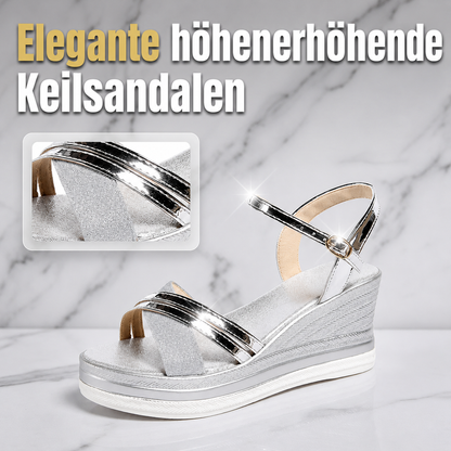 Mackenzie | Wedge Sandals with Ankle Strap and Open Toe