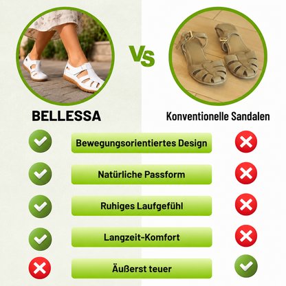 Elfrida | Comfort Sandals in Faux Leather with Velcro Fastening