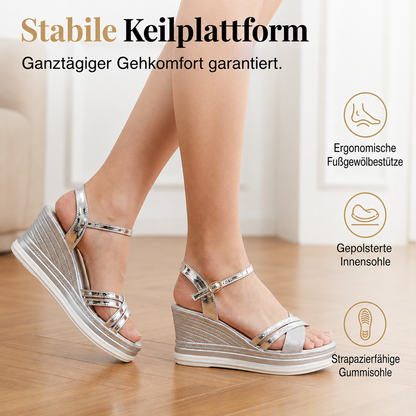 Mackenzie | Wedge Sandals with Ankle Strap and Open Toe
