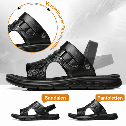 Lourdan | Stylish Leather Sandals for Men for Leisure and Holidays