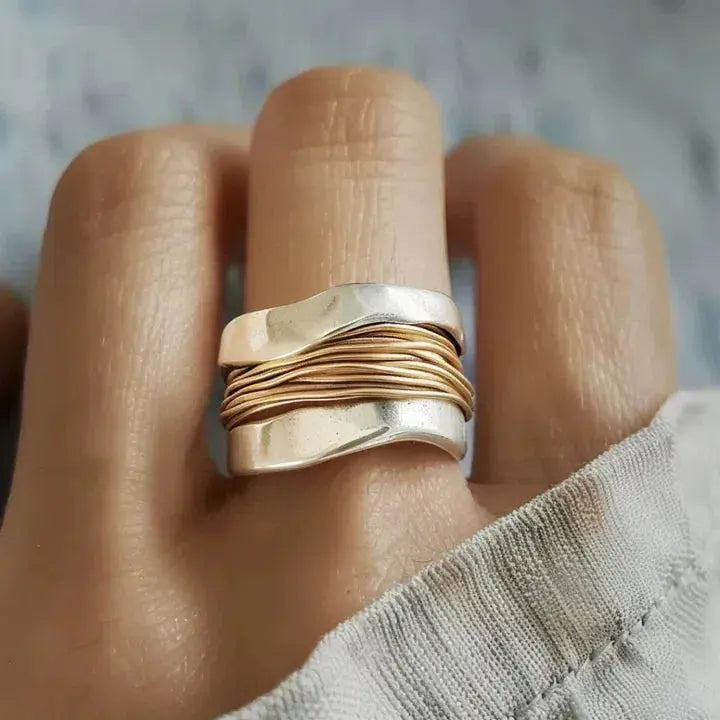 Bettina | Silver x Gold Filament Ring