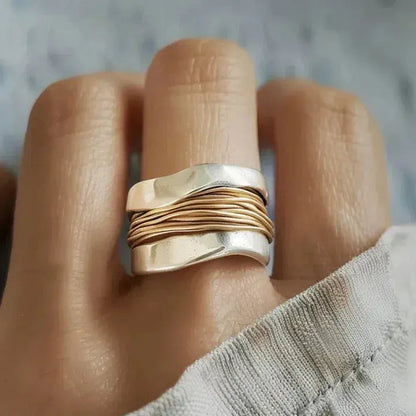 Bettina | Silver x Gold Filament Ring