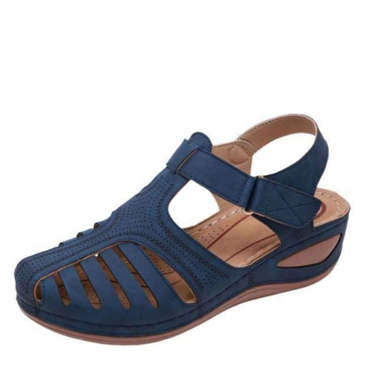Doris | Cut-Out Sandals in Faux Leather with Ankle Strap
