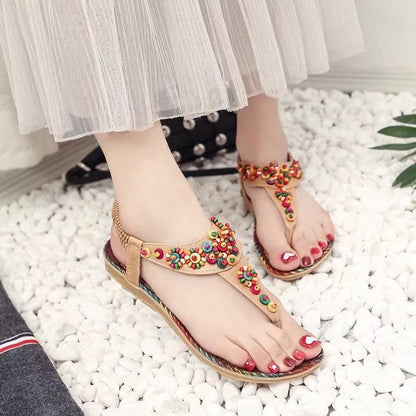 Gitta | Non-Slip Sandals with Beaded Detail