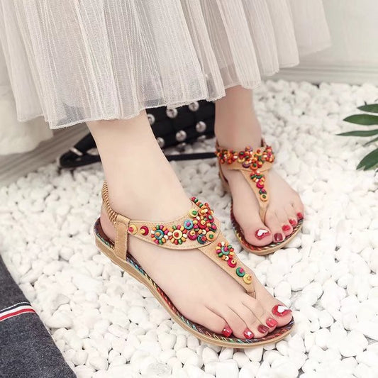 Gitta | Non-Slip Sandals with Beaded Detail