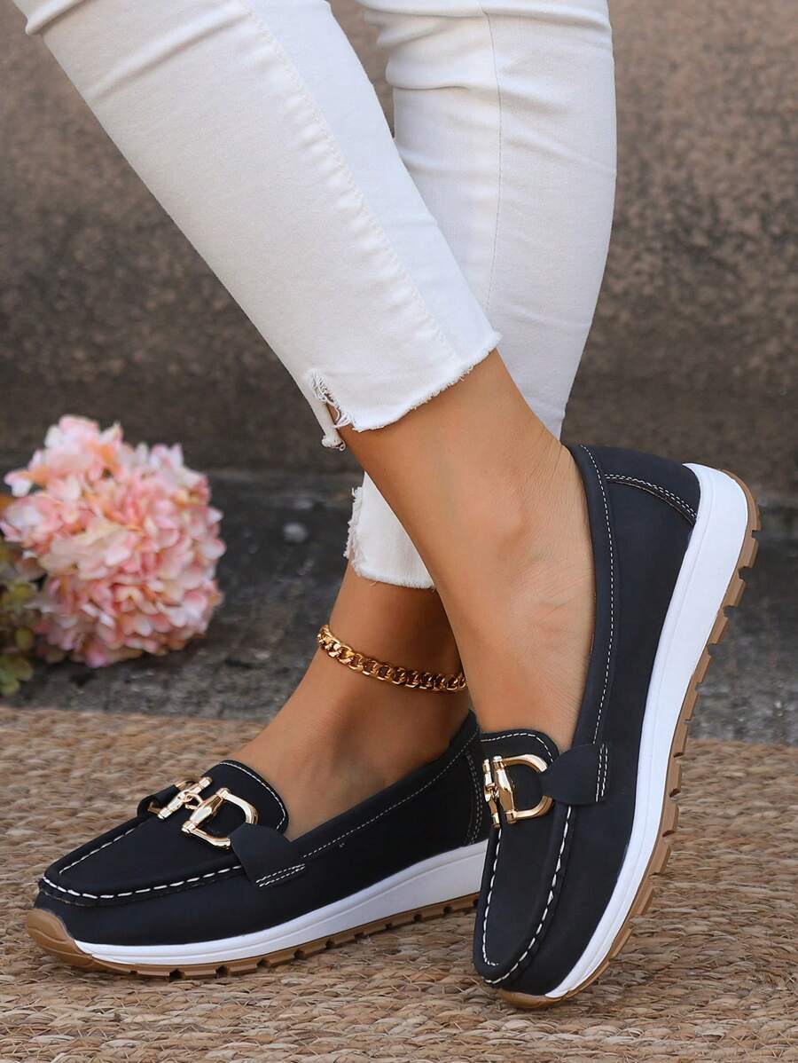 Evie Women's Cushioned Buckle Loafers
